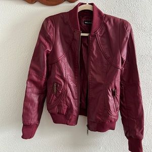 Leather biker jacket
